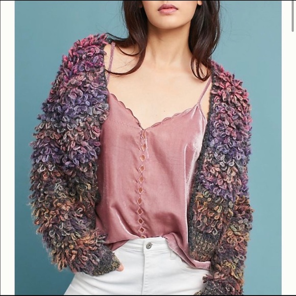 Anthropologie Tops - Anthropologie Maeve Cutout Pink Velvet  Camisole